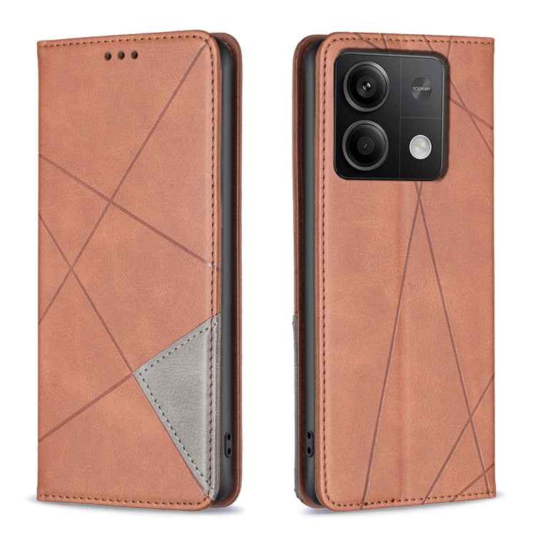 Rhombus Texture Magnetic Leather Phone Case, For Xiaomi Poco M6 4G / Redmi 13 4G, For Xiaomi Redmi Note 13 Pro 4G Global, For Xiaomi Poco M6 Pro 4G, For Xiaomi Redmi A3, For Xiaomi Redmi Note 13 4G Global, For Xiaomi Redmi K70E, For Xiaomi Redmi Note 1...