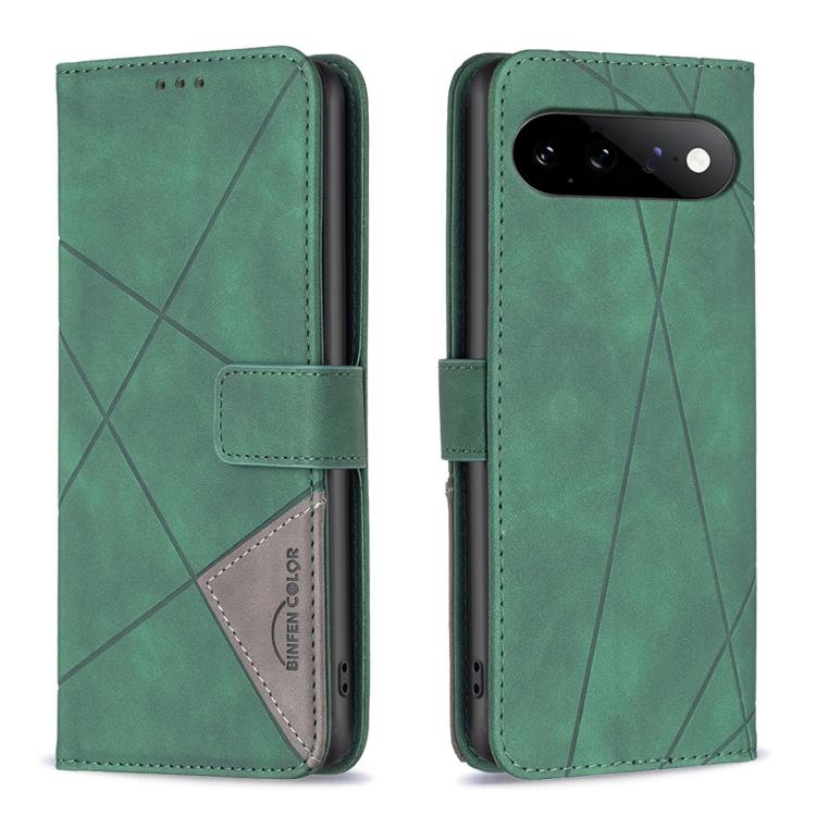 Magnetic Buckle Rhombus Texture Leather Phone Case, For Google Pixel 11 / 11 Pro, For Google Pixel 10a, For Google Pixel 9A, For Google Pixel 9 Pro, For Google Pixel 9, For Google Pixel 8a, For Google Pixel 8 Pro, For Google Pixel 8