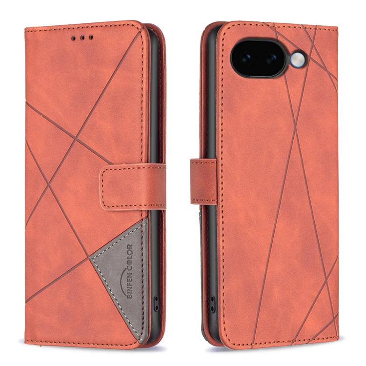 Magnetic Buckle Rhombus Texture Leather Phone Case, For Google Pixel 11a, For Google Pixel 11 / 11 Pro, For Google Pixel 10a, For Google Pixel 9A, For Google Pixel 9 Pro, For Google Pixel 9, For Google Pixel 8a, For Google Pixel 8 Pro