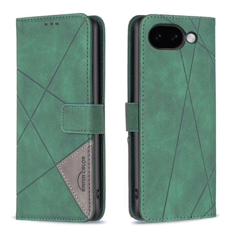 Magnetic Buckle Rhombus Texture Leather Phone Case, For Google Pixel 11a, For Google Pixel 11 / 11 Pro, For Google Pixel 10a, For Google Pixel 9A, For Google Pixel 9 Pro, For Google Pixel 9, For Google Pixel 8a, For Google Pixel 8 Pro