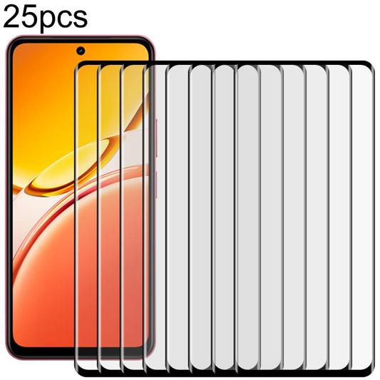 25pcs 3D Curved Edge Full Screen Tempered Glass Film, For vivo Y21d 4G, For vivo T4 Ultra 5G, For vivo Y400 Pro 5G, For vivo Y19s Pro 4G, For vivo Y300 Pro+, For vivo X200 Ultra, For vivo S20 Pro, For vivo Y300, For vivo X200, For vivo X200 Pro��������...