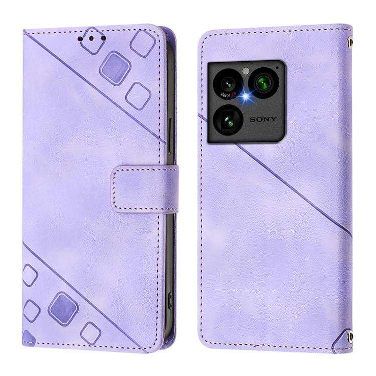 Skin-feel Embossed Leather Phone Case, For Sony Xperia 1 VIII, For Sony Xperia 10 VI, For Sony Xperia 1 VI, For Sony Xperia 5 VI, For Sony Xperia 5 V, For Sony Xperia 1 V, For Sony Xperia 10 V, For Sony Xperia 10 IV