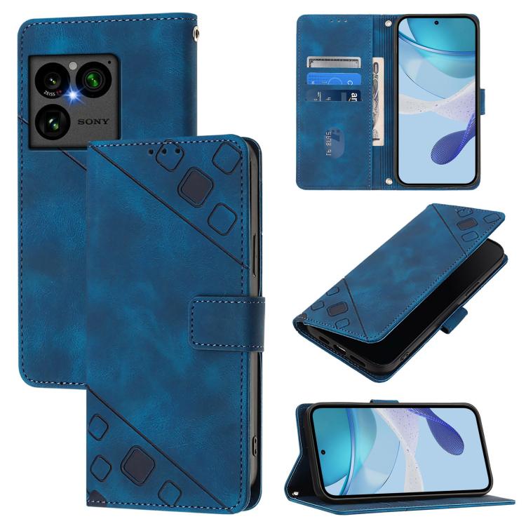 Skin-feel Embossed Leather Phone Case, For Sony Xperia 1 VIII, For Sony Xperia 10 VI, For Sony Xperia 1 VI, For Sony Xperia 5 VI, For Sony Xperia 5 V, For Sony Xperia 1 V, For Sony Xperia 10 V, For Sony Xperia 10 IV