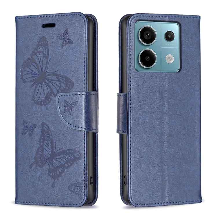 Two Butterflies Embossing Leather Phone Case, For Xiaomi Redmi Note 13 Pro 4G Global, For Xiaomi Poco M6 Pro 4G, For Xiaomi Redmi Note 13 4G Global, For Xiaomi Redmi Note 13, For Xiaomi Redmi 13C, For Xiaomi Redmi Note 13 Pro+ 5G                       ...