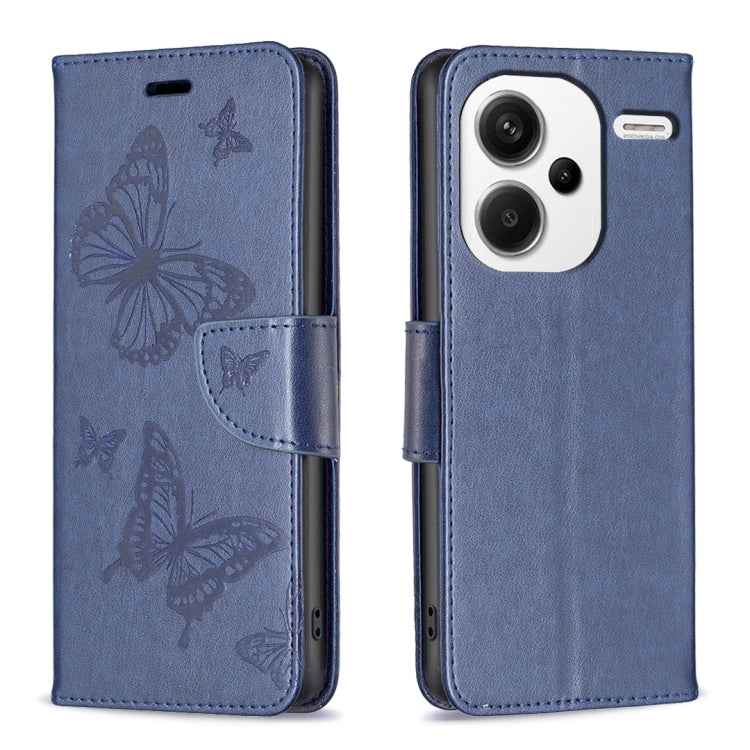 Two Butterflies Embossing Leather Phone Case, For Xiaomi Redmi Note 13 Pro 4G Global, For Xiaomi Poco M6 Pro 4G, For Xiaomi Redmi Note 13 4G Global, For Xiaomi Redmi Note 13, For Xiaomi Redmi 13C, For Xiaomi Redmi Note 13 Pro+ 5G                       ...