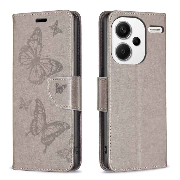 Two Butterflies Embossing Leather Phone Case, For Xiaomi Redmi Note 13 Pro 4G Global, For Xiaomi Poco M6 Pro 4G, For Xiaomi Redmi Note 13 4G Global, For Xiaomi Redmi Note 13, For Xiaomi Redmi 13C, For Xiaomi Redmi Note 13 Pro+ 5G                       ...