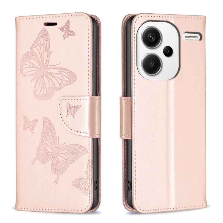 Two Butterflies Embossing Leather Phone Case, For Xiaomi Redmi Note 13 Pro 4G Global, For Xiaomi Poco M6 Pro 4G, For Xiaomi Redmi Note 13 4G Global, For Xiaomi Redmi Note 13, For Xiaomi Redmi 13C, For Xiaomi Redmi Note 13 Pro+ 5G                       ...