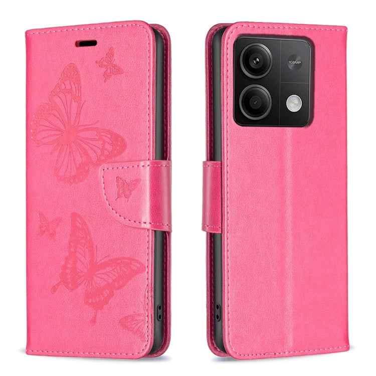 Two Butterflies Embossing Leather Phone Case, For Xiaomi Redmi Note 13 Pro 4G Global, For Xiaomi Poco M6 Pro 4G, For Xiaomi Redmi Note 13 4G Global, For Xiaomi Redmi Note 13, For Xiaomi Redmi 13C, For Xiaomi Redmi Note 13 Pro+ 5G                       ...