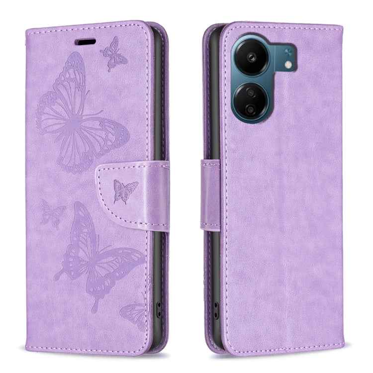 Two Butterflies Embossing Leather Phone Case, For Xiaomi Redmi Note 13 Pro 4G Global, For Xiaomi Poco M6 Pro 4G, For Xiaomi Redmi Note 13 4G Global, For Xiaomi Redmi Note 13, For Xiaomi Redmi 13C, For Xiaomi Redmi Note 13 Pro+ 5G                       ...