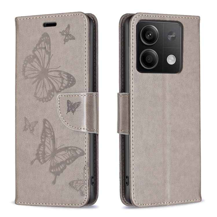 Two Butterflies Embossing Leather Phone Case, For Xiaomi Redmi Note 13 Pro 4G Global, For Xiaomi Poco M6 Pro 4G, For Xiaomi Redmi Note 13 4G Global, For Xiaomi Redmi Note 13, For Xiaomi Redmi 13C, For Xiaomi Redmi Note 13 Pro+ 5G                       ...