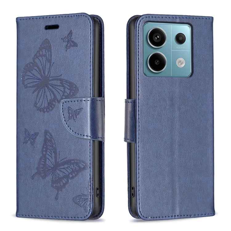 Two Butterflies Embossing Leather Phone Case, For Xiaomi Redmi Note 13 Pro 4G Global, For Xiaomi Poco M6 Pro 4G, For Xiaomi Redmi Note 13 4G Global, For Xiaomi Redmi Note 13, For Xiaomi Redmi 13C, For Xiaomi Redmi Note 13 Pro+ 5G                       ...
