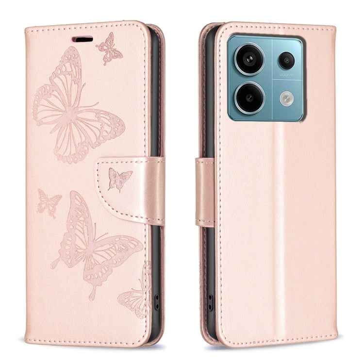 Two Butterflies Embossing Leather Phone Case, For Xiaomi Redmi Note 13 Pro 4G Global, For Xiaomi Poco M6 Pro 4G, For Xiaomi Redmi Note 13 4G Global, For Xiaomi Redmi Note 13, For Xiaomi Redmi 13C, For Xiaomi Redmi Note 13 Pro+ 5G                       ...