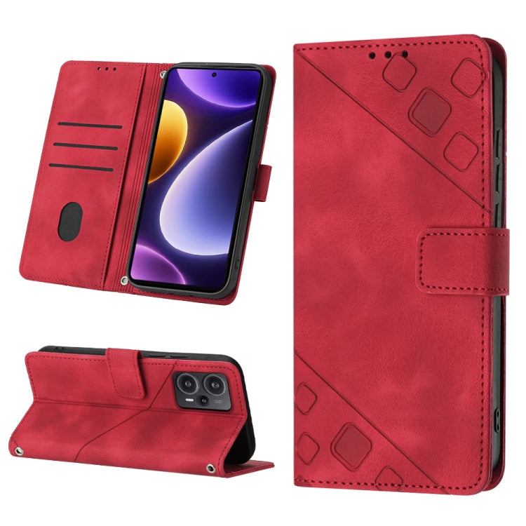 Skin Feel Embossed Leather Phone Case, For Xiaomi Redmi K70 / K70 Pro, For Xiaomi 13T, For Xiaomi Poco F5 5G/Redmi Note 12 Turbo, For Xiaomi Poco F5 Pro 5G/Redmi K60, For Xiaomi Redmi Note 12S 4G Global, For Xiaomi Poco C51 / A2+, For Xiaomi 13 Ultra  ...