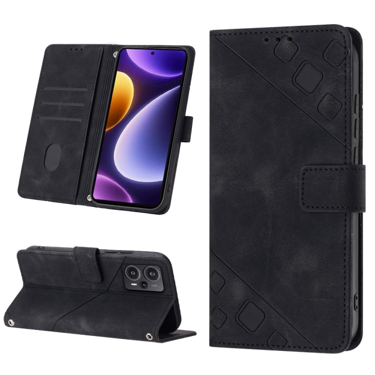 Skin Feel Embossed Leather Phone Case, For Xiaomi Redmi K70 / K70 Pro, For Xiaomi 13T, For Xiaomi Poco F5 5G/Redmi Note 12 Turbo, For Xiaomi Poco F5 Pro 5G/Redmi K60, For Xiaomi Redmi Note 12S 4G Global, For Xiaomi Poco C51 / A2+, For Xiaomi 13 Ultra  ...