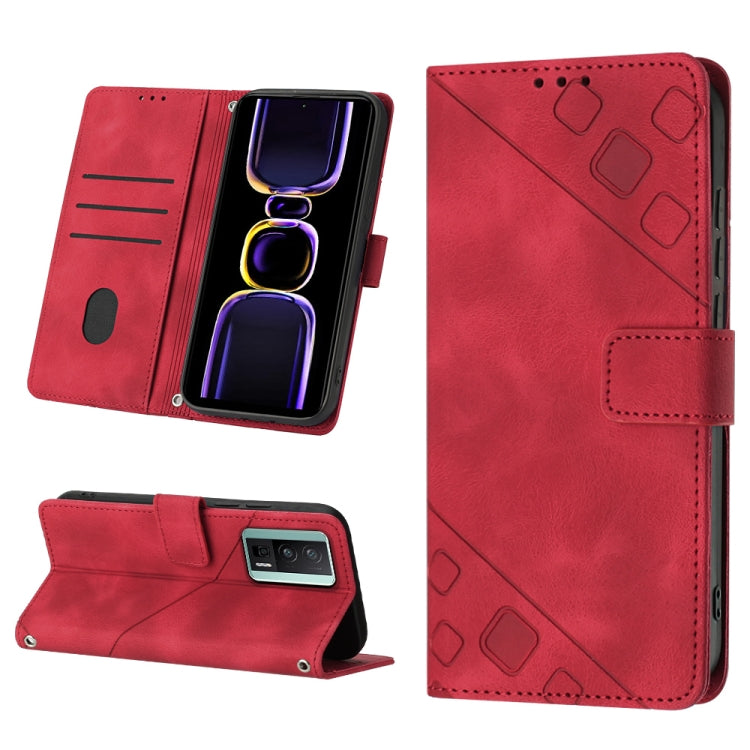Skin Feel Embossed Leather Phone Case, For Xiaomi Redmi K70 / K70 Pro, For Xiaomi 13T, For Xiaomi Poco F5 5G/Redmi Note 12 Turbo, For Xiaomi Poco F5 Pro 5G/Redmi K60, For Xiaomi Redmi Note 12S 4G Global, For Xiaomi Poco C51 / A2+, For Xiaomi 13 Ultra  ...