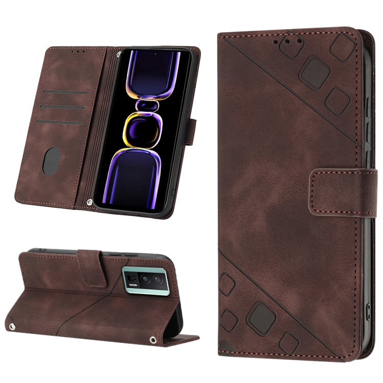 Skin Feel Embossed Leather Phone Case, For Xiaomi Redmi K70 / K70 Pro, For Xiaomi 13T, For Xiaomi Poco F5 5G/Redmi Note 12 Turbo, For Xiaomi Poco F5 Pro 5G/Redmi K60, For Xiaomi Redmi Note 12S 4G Global, For Xiaomi Poco C51 / A2+, For Xiaomi 13 Ultra  ...