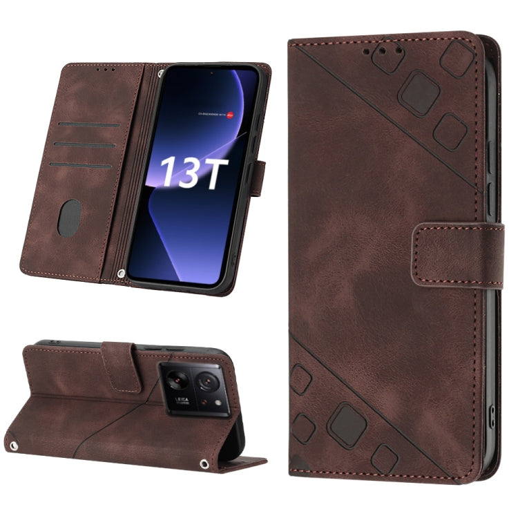 Skin Feel Embossed Leather Phone Case, For Xiaomi Redmi K70 / K70 Pro, For Xiaomi 13T, For Xiaomi Poco F5 5G/Redmi Note 12 Turbo, For Xiaomi Poco F5 Pro 5G/Redmi K60, For Xiaomi Redmi Note 12S 4G Global, For Xiaomi Poco C51 / A2+, For Xiaomi 13 Ultra  ...