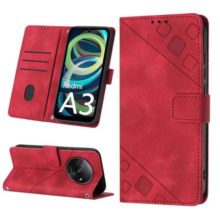 Skin Feel Embossed Leather Phone Case, For Xiaomi Poco F6, For Xiaomi Poco M6 Pro 4G, For Xiaomi Poco X6 Neo 5G Global, For Xiaomi Redmi A3, For Xiaomi Redmi Note 13 Pro 4G Global, For Xiaomi Redmi Note 13 4G Global, For Xiaomi Redmi K70E              ...
