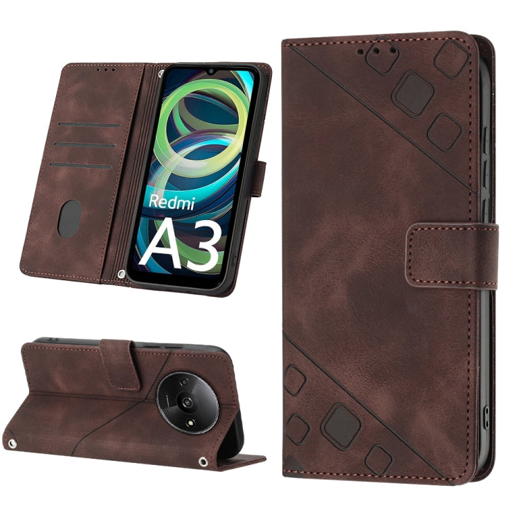 Skin Feel Embossed Leather Phone Case, For Xiaomi Poco F6, For Xiaomi Poco M6 Pro 4G, For Xiaomi Poco X6 Neo 5G Global, For Xiaomi Redmi A3, For Xiaomi Redmi Note 13 Pro 4G Global, For Xiaomi Redmi Note 13 4G Global, For Xiaomi Redmi K70E              ...