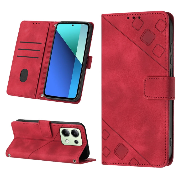 Skin Feel Embossed Leather Phone Case, For Xiaomi Poco F6, For Xiaomi Poco M6 Pro 4G, For Xiaomi Poco X6 Neo 5G Global, For Xiaomi Redmi A3, For Xiaomi Redmi Note 13 Pro 4G Global, For Xiaomi Redmi Note 13 4G Global, For Xiaomi Redmi K70E              ...