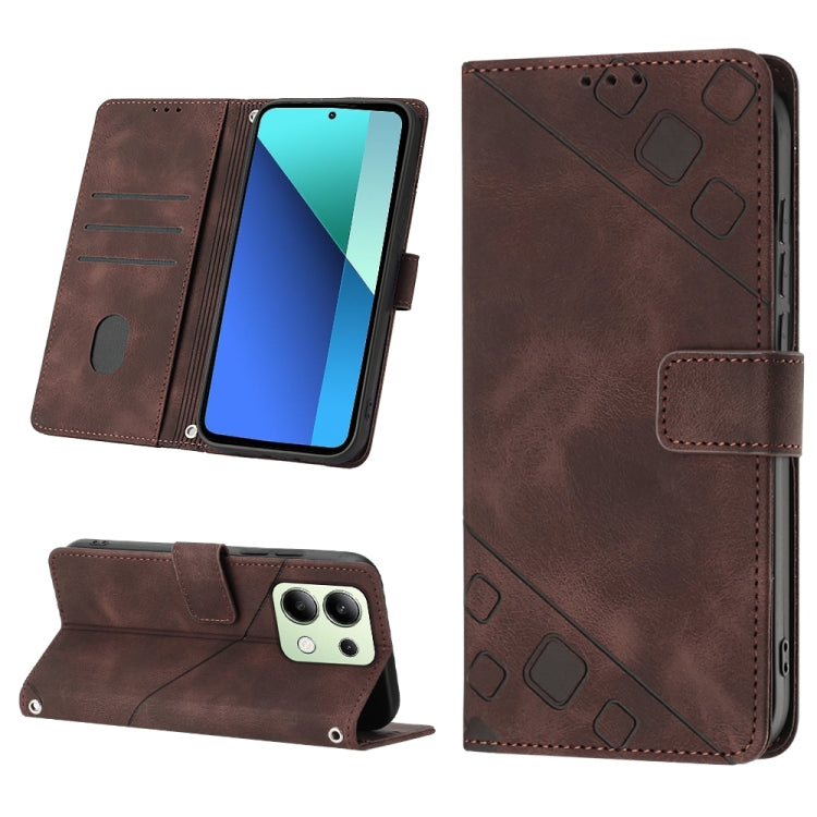 Skin Feel Embossed Leather Phone Case, For Xiaomi Poco F6, For Xiaomi Poco M6 Pro 4G, For Xiaomi Poco X6 Neo 5G Global, For Xiaomi Redmi A3, For Xiaomi Redmi Note 13 Pro 4G Global, For Xiaomi Redmi Note 13 4G Global, For Xiaomi Redmi K70E              ...