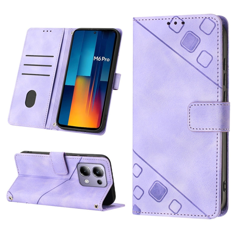 Skin Feel Embossed Leather Phone Case, For Xiaomi Poco F6, For Xiaomi Poco M6 Pro 4G, For Xiaomi Poco X6 Neo 5G Global, For Xiaomi Redmi A3, For Xiaomi Redmi Note 13 Pro 4G Global, For Xiaomi Redmi Note 13 4G Global, For Xiaomi Redmi K70E              ...