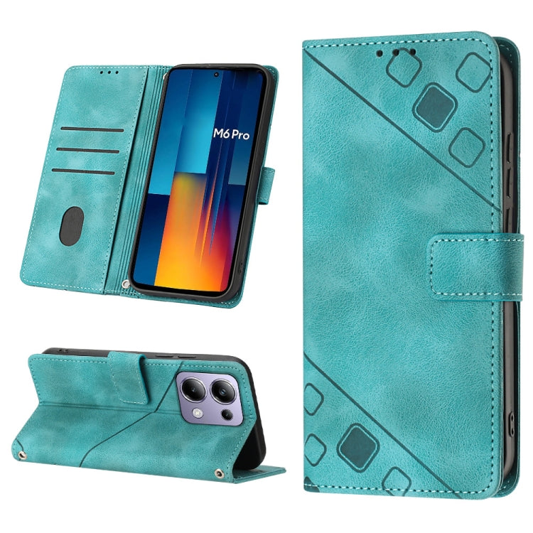 Skin Feel Embossed Leather Phone Case, For Xiaomi Poco F6, For Xiaomi Poco M6 Pro 4G, For Xiaomi Poco X6 Neo 5G Global, For Xiaomi Redmi A3, For Xiaomi Redmi Note 13 Pro 4G Global, For Xiaomi Redmi Note 13 4G Global, For Xiaomi Redmi K70E              ...