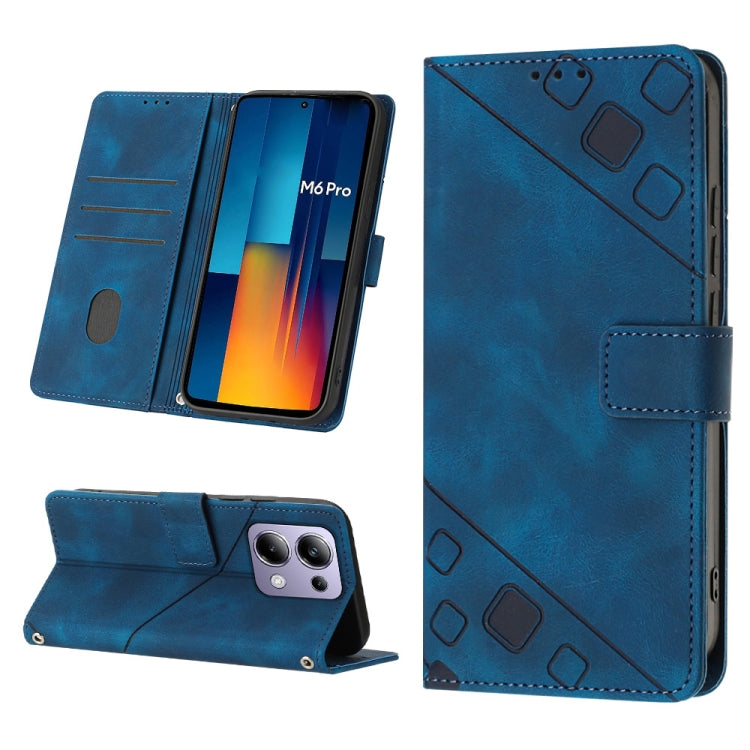 Skin Feel Embossed Leather Phone Case, For Xiaomi Poco F6, For Xiaomi Poco M6 Pro 4G, For Xiaomi Poco X6 Neo 5G Global, For Xiaomi Redmi A3, For Xiaomi Redmi Note 13 Pro 4G Global, For Xiaomi Redmi Note 13 4G Global, For Xiaomi Redmi K70E              ...