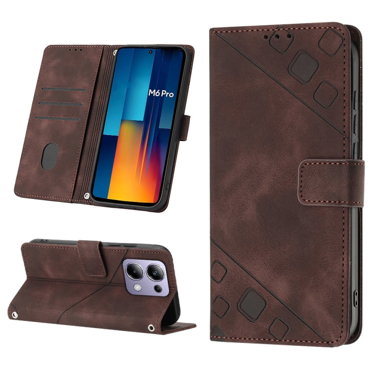 Skin Feel Embossed Leather Phone Case, For Xiaomi Poco F6, For Xiaomi Poco M6 Pro 4G, For Xiaomi Poco X6 Neo 5G Global, For Xiaomi Redmi A3, For Xiaomi Redmi Note 13 Pro 4G Global, For Xiaomi Redmi Note 13 4G Global, For Xiaomi Redmi K70E              ...