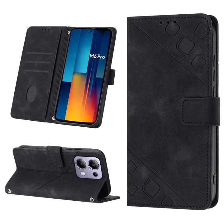 Skin Feel Embossed Leather Phone Case, For Xiaomi Poco F6, For Xiaomi Poco M6 Pro 4G, For Xiaomi Poco X6 Neo 5G Global, For Xiaomi Redmi A3, For Xiaomi Redmi Note 13 Pro 4G Global, For Xiaomi Redmi Note 13 4G Global, For Xiaomi Redmi K70E              ...