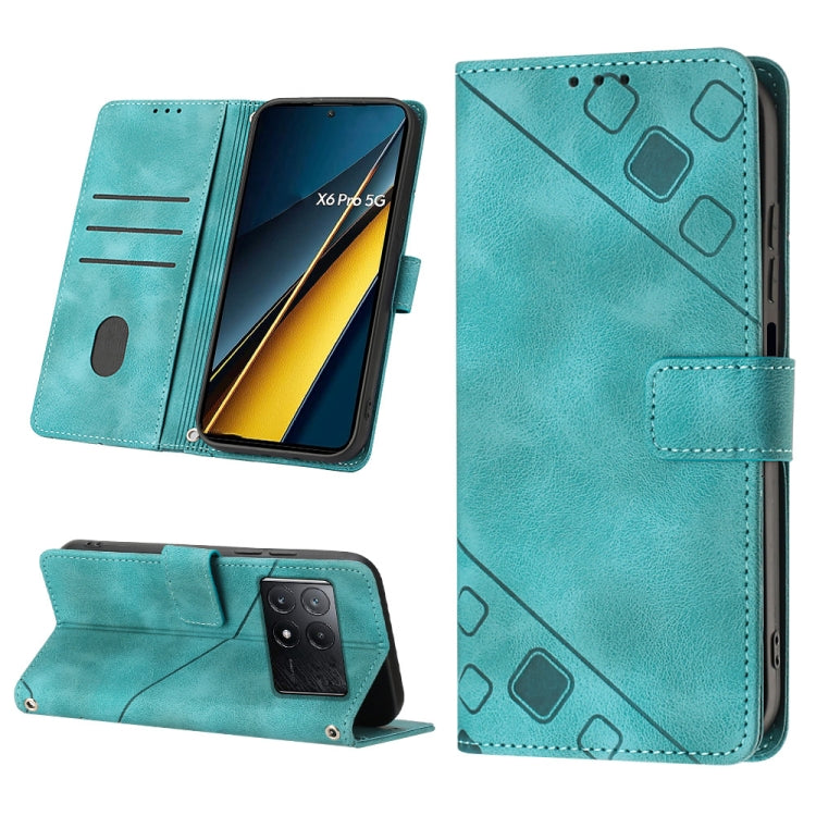 Skin Feel Embossed Leather Phone Case, For Xiaomi Poco F6, For Xiaomi Poco M6 Pro 4G, For Xiaomi Poco X6 Neo 5G Global, For Xiaomi Redmi A3, For Xiaomi Redmi Note 13 Pro 4G Global, For Xiaomi Redmi Note 13 4G Global, For Xiaomi Redmi K70E              ...