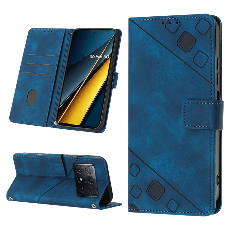 Skin Feel Embossed Leather Phone Case, For Xiaomi Poco F6, For Xiaomi Poco M6 Pro 4G, For Xiaomi Poco X6 Neo 5G Global, For Xiaomi Redmi A3, For Xiaomi Redmi Note 13 Pro 4G Global, For Xiaomi Redmi Note 13 4G Global, For Xiaomi Redmi K70E              ...