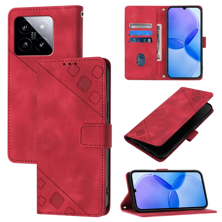 Skin Feel Embossed Leather Phone Case, For Xiaomi 14 Ultra, For Xiaomi 14 Pro, For Xiaomi 14, For Xiaomi Redmi Note 13 5G Global, For Xiaomi Redmi 13C, For Xiaomi Redmi Note 13 Pro+ 5G, For Xiaomi Redmi Note 13 Pro 5G Global                            ...