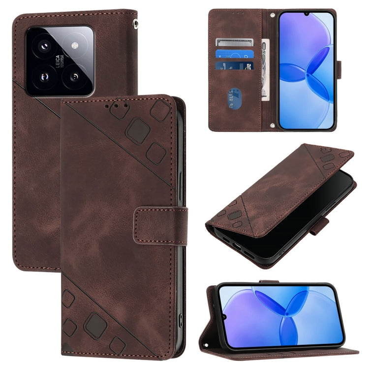 Skin Feel Embossed Leather Phone Case, For Xiaomi 14 Ultra, For Xiaomi 14 Pro, For Xiaomi 14, For Xiaomi Redmi Note 13 5G Global, For Xiaomi Redmi 13C, For Xiaomi Redmi Note 13 Pro+ 5G, For Xiaomi Redmi Note 13 Pro 5G Global                            ...