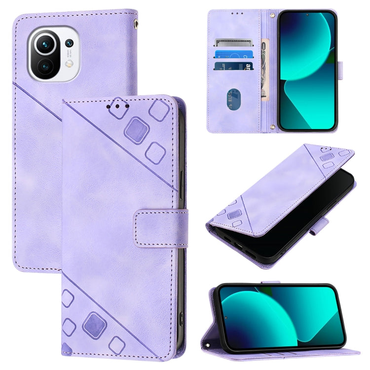 Skin Feel Embossed Leather Phone Case, For Xiaomi Mi 11 Pro, For Xiaomi Redmi Note 10 Pro 4G, For Xiaomi Poco M3 / Redmi 9 Power, For Xiaomi Redmi Note 9T Global, For Xiaomi Mi 11, For Xiaomi Redmi Note 9 4G / Redmi 10X 4G                              ...