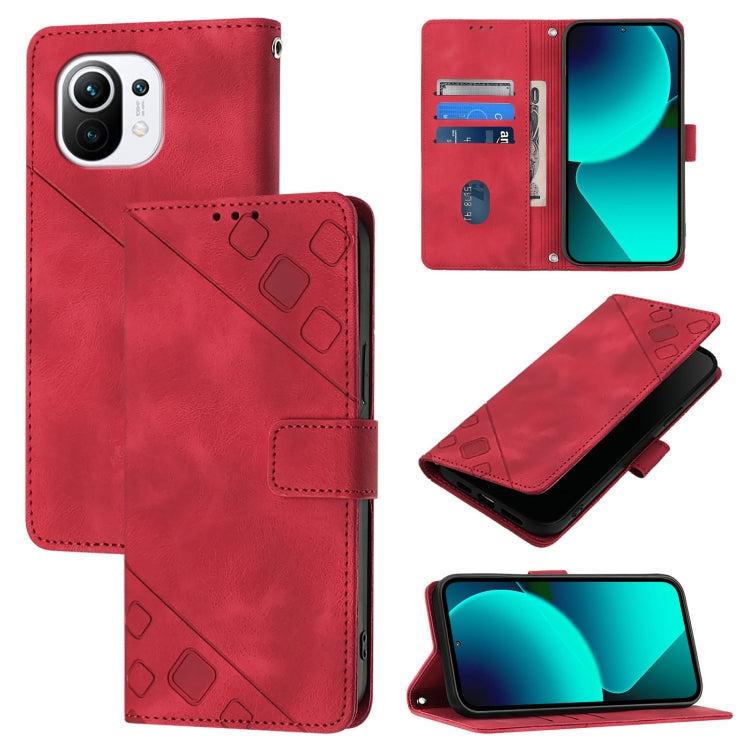 Skin Feel Embossed Leather Phone Case, For Xiaomi Mi 11 Pro, For Xiaomi Redmi Note 10 Pro 4G, For Xiaomi Poco M3 / Redmi 9 Power, For Xiaomi Redmi Note 9T Global, For Xiaomi Mi 11, For Xiaomi Redmi Note 9 4G / Redmi 10X 4G                              ...