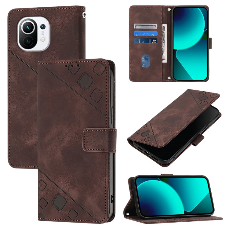 Skin Feel Embossed Leather Phone Case, For Xiaomi Mi 11 Pro, For Xiaomi Redmi Note 10 Pro 4G, For Xiaomi Poco M3 / Redmi 9 Power, For Xiaomi Redmi Note 9T Global, For Xiaomi Mi 11, For Xiaomi Redmi Note 9 4G / Redmi 10X 4G                              ...