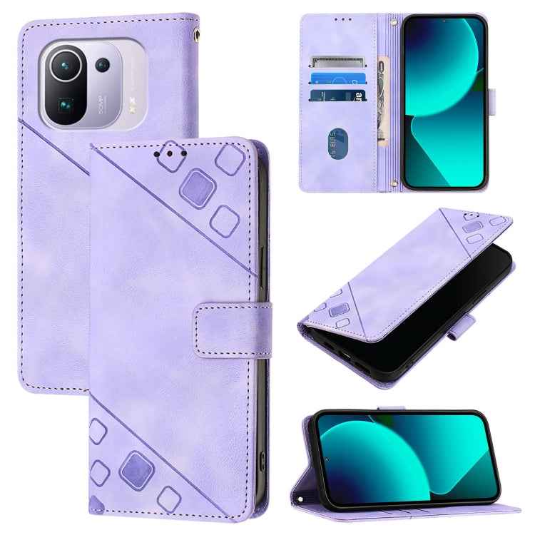 Skin Feel Embossed Leather Phone Case, For Xiaomi Mi 11 Pro, For Xiaomi Redmi Note 10 Pro 4G, For Xiaomi Poco M3 / Redmi 9 Power, For Xiaomi Redmi Note 9T Global, For Xiaomi Mi 11, For Xiaomi Redmi Note 9 4G / Redmi 10X 4G                              ...