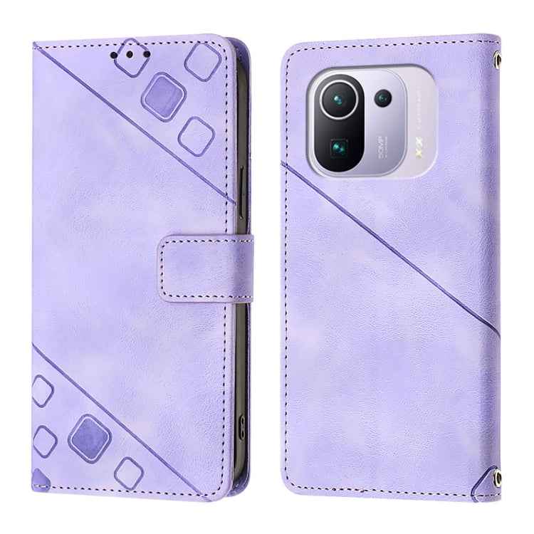 Skin Feel Embossed Leather Phone Case, For Xiaomi Mi 11 Pro, For Xiaomi Redmi Note 10 Pro 4G, For Xiaomi Poco M3 / Redmi 9 Power, For Xiaomi Redmi Note 9T Global, For Xiaomi Mi 11, For Xiaomi Redmi Note 9 4G / Redmi 10X 4G                              ...