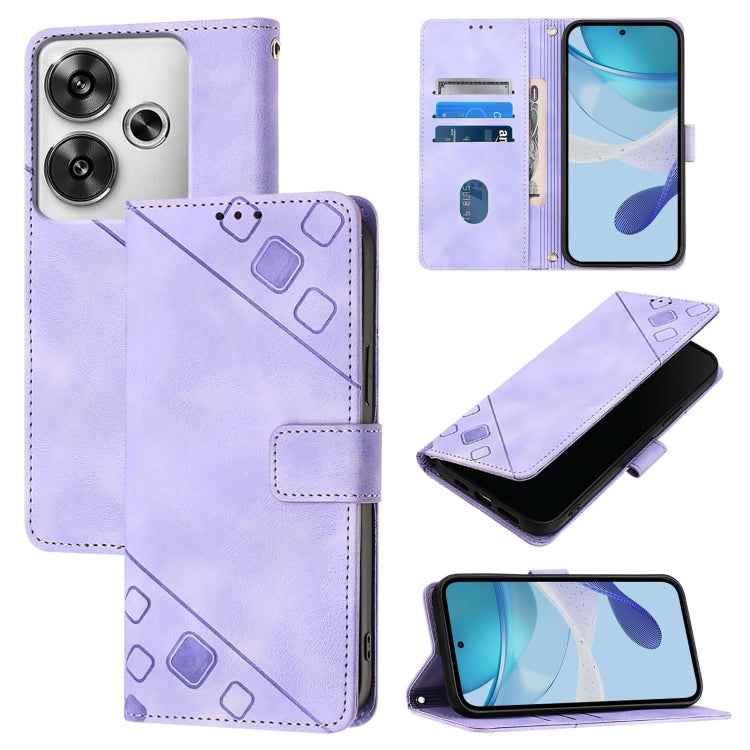 Skin Feel Embossed Leather Phone Case, For Xiaomi Poco F6, For Xiaomi Poco M6 Pro 4G, For Xiaomi Poco X6 Neo 5G Global, For Xiaomi Redmi A3, For Xiaomi Redmi Note 13 Pro 4G Global, For Xiaomi Redmi Note 13 4G Global, For Xiaomi Redmi K70E              ...