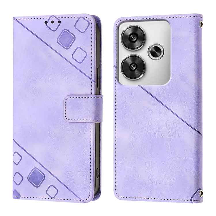 Skin Feel Embossed Leather Phone Case, For Xiaomi Poco F6, For Xiaomi Poco M6 Pro 4G, For Xiaomi Poco X6 Neo 5G Global, For Xiaomi Redmi A3, For Xiaomi Redmi Note 13 Pro 4G Global, For Xiaomi Redmi Note 13 4G Global, For Xiaomi Redmi K70E              ...