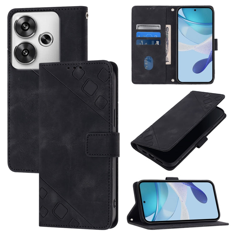 Skin Feel Embossed Leather Phone Case, For Xiaomi Poco F6, For Xiaomi Poco M6 Pro 4G, For Xiaomi Poco X6 Neo 5G Global, For Xiaomi Redmi A3, For Xiaomi Redmi Note 13 Pro 4G Global, For Xiaomi Redmi Note 13 4G Global, For Xiaomi Redmi K70E              ...