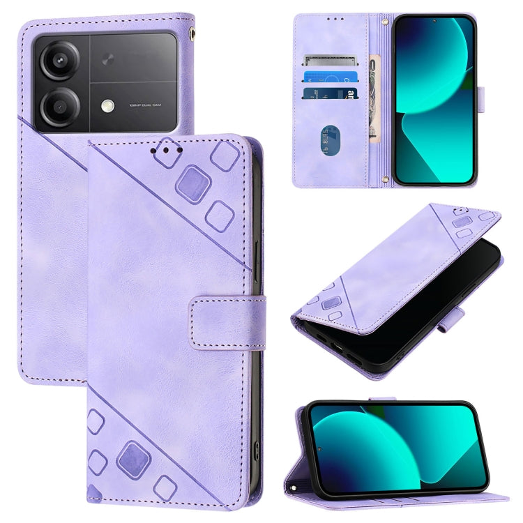 Skin Feel Embossed Leather Phone Case, For Xiaomi Poco F6, For Xiaomi Poco M6 Pro 4G, For Xiaomi Poco X6 Neo 5G Global, For Xiaomi Redmi A3, For Xiaomi Redmi Note 13 Pro 4G Global, For Xiaomi Redmi Note 13 4G Global, For Xiaomi Redmi K70E              ...
