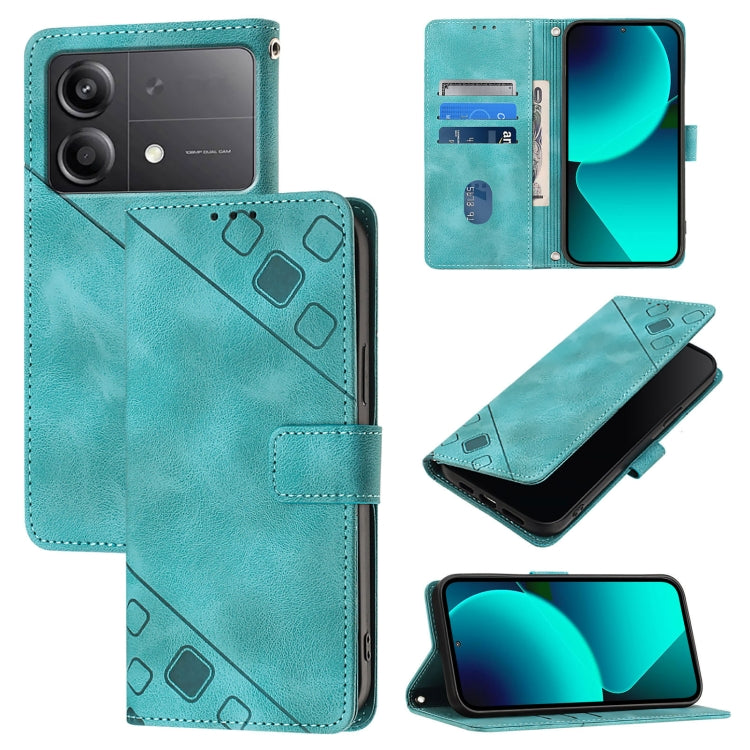 Skin Feel Embossed Leather Phone Case, For Xiaomi Poco F6, For Xiaomi Poco M6 Pro 4G, For Xiaomi Poco X6 Neo 5G Global, For Xiaomi Redmi A3, For Xiaomi Redmi Note 13 Pro 4G Global, For Xiaomi Redmi Note 13 4G Global, For Xiaomi Redmi K70E              ...