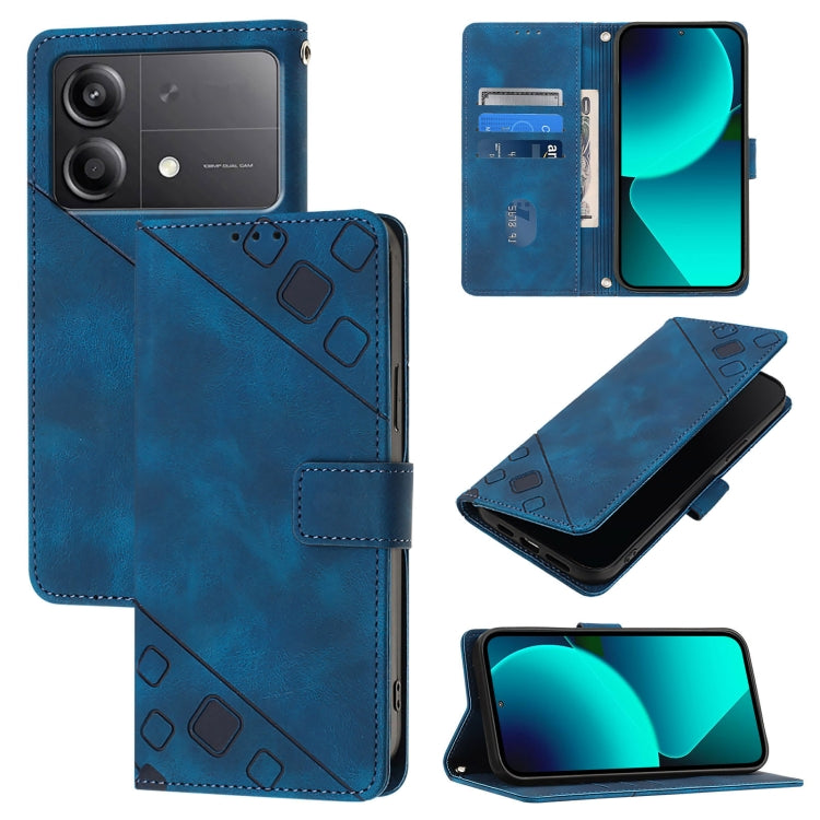 Skin Feel Embossed Leather Phone Case, For Xiaomi Poco F6, For Xiaomi Poco M6 Pro 4G, For Xiaomi Poco X6 Neo 5G Global, For Xiaomi Redmi A3, For Xiaomi Redmi Note 13 Pro 4G Global, For Xiaomi Redmi Note 13 4G Global, For Xiaomi Redmi K70E              ...