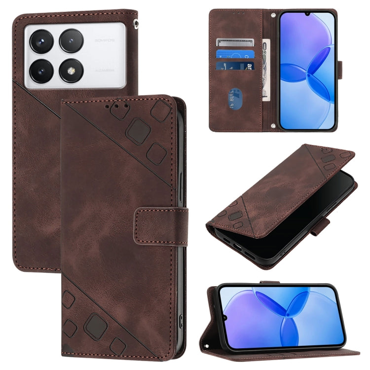 Skin Feel Embossed Leather Phone Case, For Xiaomi Redmi K70 / K70 Pro, For Xiaomi 13T, For Xiaomi Poco F5 5G/Redmi Note 12 Turbo, For Xiaomi Poco F5 Pro 5G/Redmi K60, For Xiaomi Redmi Note 12S 4G Global, For Xiaomi Poco C51 / A2+, For Xiaomi 13 Ultra  ...
