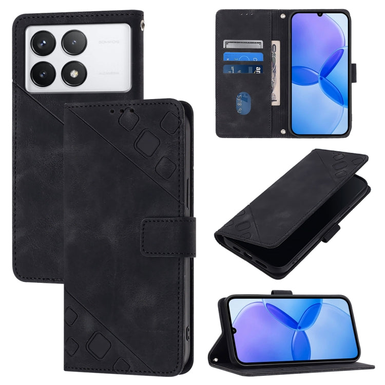 Skin Feel Embossed Leather Phone Case, For Xiaomi Redmi K70 / K70 Pro, For Xiaomi 13T, For Xiaomi Poco F5 5G/Redmi Note 12 Turbo, For Xiaomi Poco F5 Pro 5G/Redmi K60, For Xiaomi Redmi Note 12S 4G Global, For Xiaomi Poco C51 / A2+, For Xiaomi 13 Ultra  ...