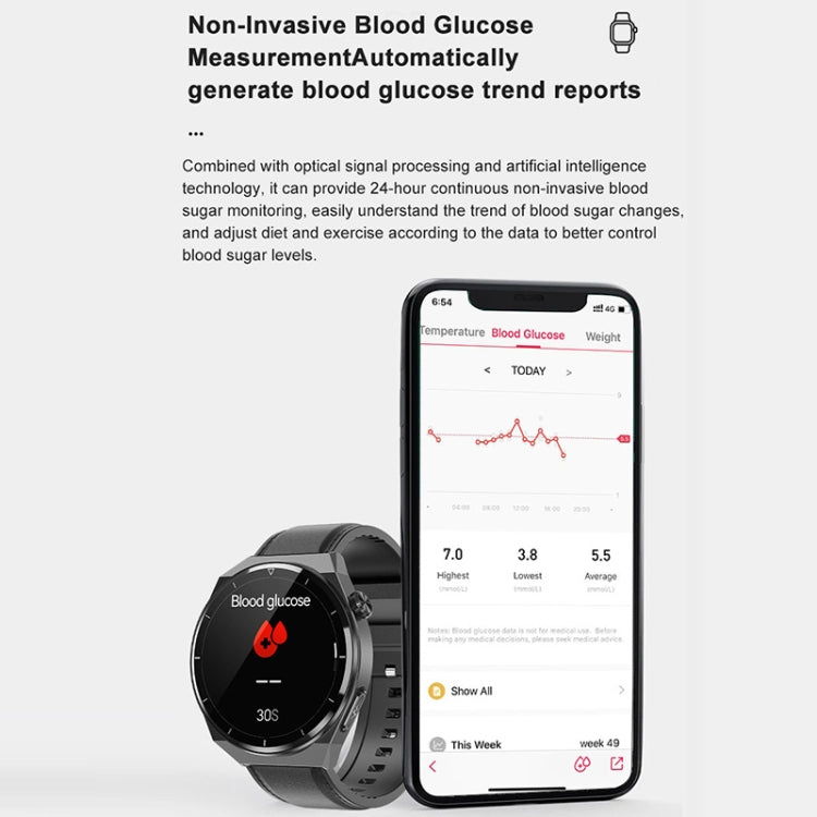 TK20 1.39 inch Silicone Band Smart Watch Supports ECG / Remote Families Care / Body Temperature Monitoring