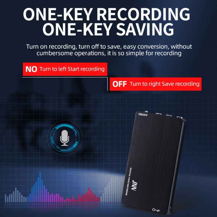 JNN M2 Ultra-thin HD Noise Reduction Intelligent Control Voice Voice Recorder, 4GB, 8GB, 16GB, 32GB, 64GB