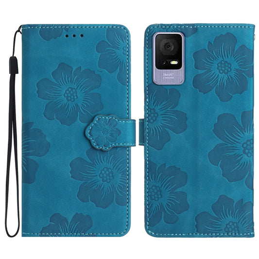 Flower Embossing Pattern Leather Phone Case